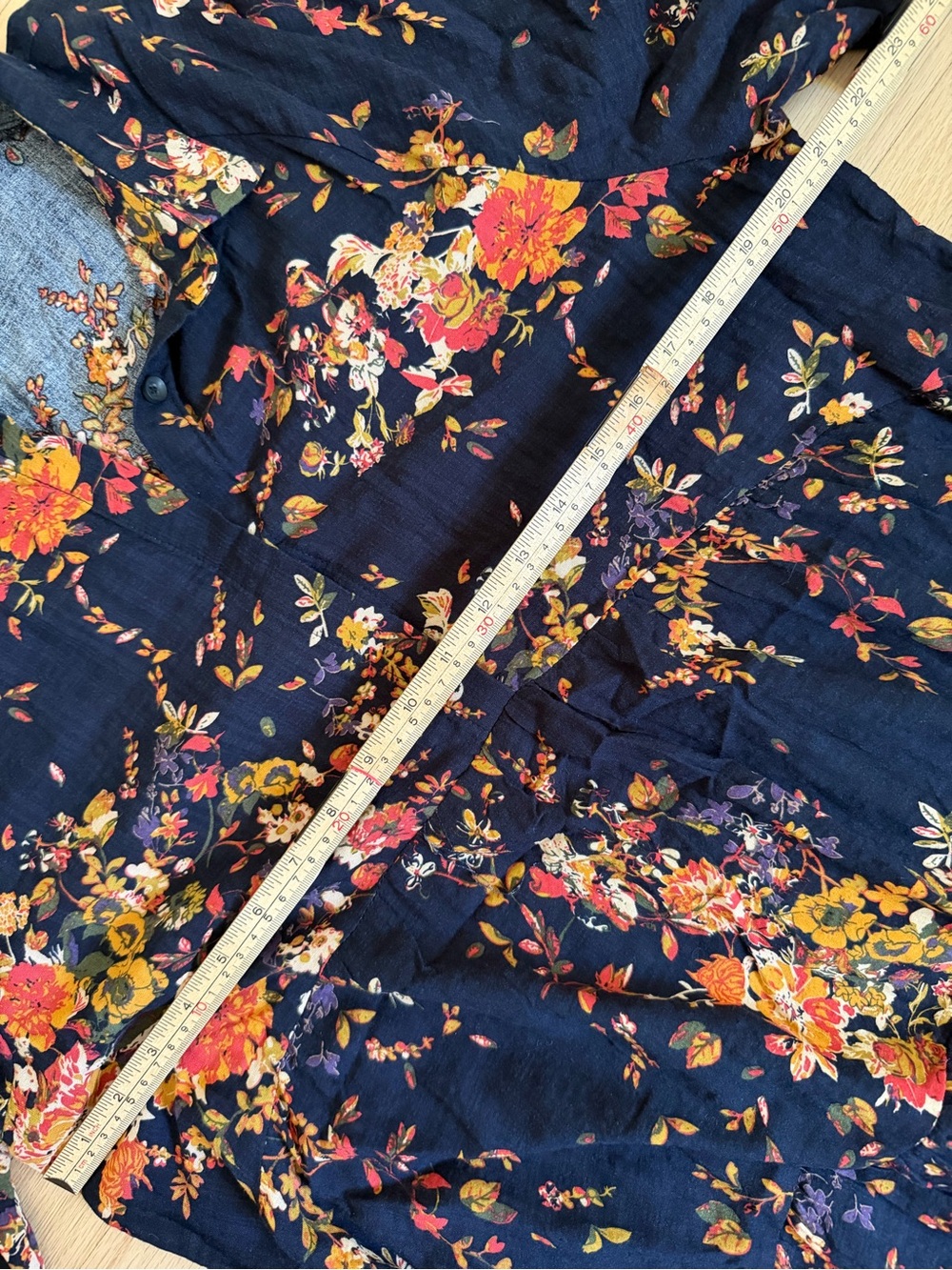 Natural Life Rebecca Floral Midi Tiered Shirt Dress Autumn Short Sleeve Size XL - Picture 7 of 10